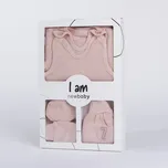 7-dílná kojenecká soupravička do porodnice New Baby I AM růžová - 56 (0-3m)