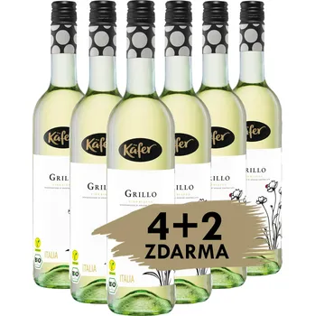 Víno Käfer Grillo Sicilia Bio Vegan DOC 2023, 4+2 zdarma, 6x0,75l