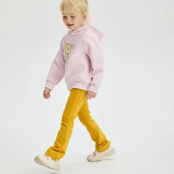 Dívčí kalhoty Reserved - Pletené kalhoty s výšivkou - jantarová - 856FF-18X - 856FF-18X-86