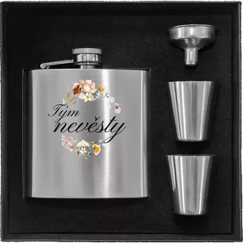 Placatka Placatka v krabičce Tým nevěsty - květinový věneček