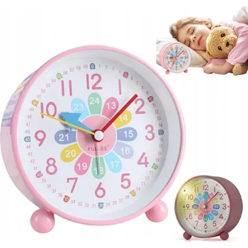 Budík Budík černý kovový kulatý analogový s quartzovým mechanismem