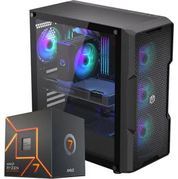 Stolní počítač Počítač stolní KOMFIG Ryzen 7 7700 RX 7800 XT 32 GB DDR5 2 TB SSD