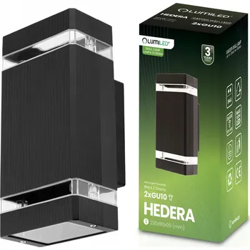 Venkovní osvětlení Venkovní nástěnné svítidlo Lumiled černé GU10 12 W
