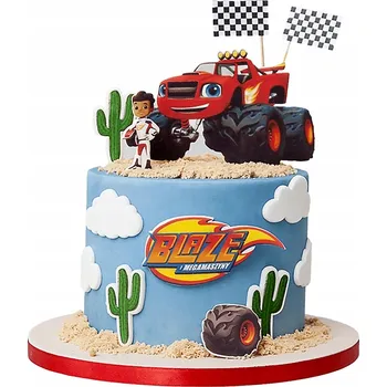 Jedlá dekorace na dort Sada dekorací na dort BLAZE 13El Hotové vyřezané Cukrová Hmota MEGASTROJE