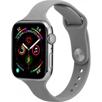 Řemínek na hodinky Tenký silikonový řemínek pro Apple Watch Ultra 49mm / 46mm / 45mm / 44mm / 42mm - šedý