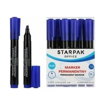 Set školních potřeb Marker permanentny ścięty niebieski (12szt) (pl, 2000, STARPAK)
