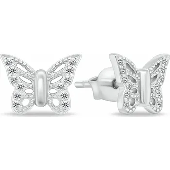 Náušnice Brilio Silver Něžné stříbrné náušnice motýlci EA109W + 2 měsíce na vrácení zboží