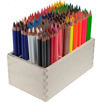 Kresba EDU3 Jumbo trojhranné pastelky H192, tuha 5 mm, 192 ks/ 23 barev ve stojanu ze dřeva