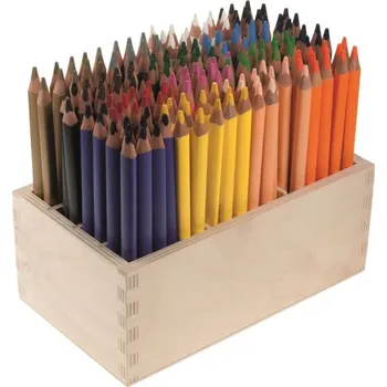 Kresba EDU3 Jumbo trojhranné pastelky H180, tuha 5 mm, 180ks/15 barev ve stojanu ze dřeva