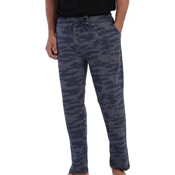 Pánské pyžamo Pánské pyžamové kalhoty pro plnoštíhlé modrošedý vzor 1XL-4XL 1P2001 modrá 4xl