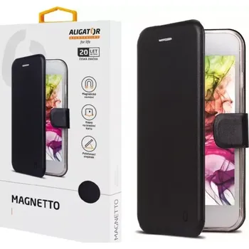 Pouzdro na mobilní telefon Flipové pouzdro ALIGATOR Magnetto pro Xiaomi 14T Pro 5G – černé (Flipové pouzdro ALIGATOR Magnetto pro Xiaomi 14T Pro 5G – ultratenké, magnetická přezka, stojánek a přihrádka na kartu)