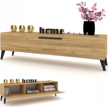 Komoda TV stolek/komoda SIMPLY Craft, horizontální, nohy dřevěné černé, 140 cm