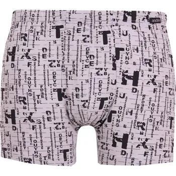 Boxerky Andrie s potiskem písmen PS5947 sv.šedá velikost XXL-58/60