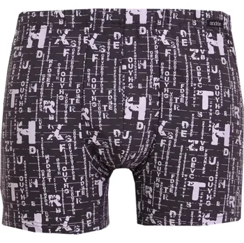 Boxerky Andrie s potiskem písmen PS5947 grafit velikost XXL-58/60