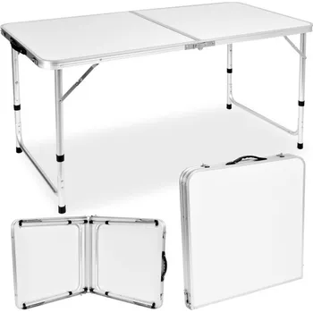 Zahradní stůl Turistický stolek TRIP 120x60 cm bílý