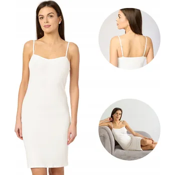 Dámské šaty Spodní sukně k šatům, noční viskózové šaty , MS10-203 Ecru M