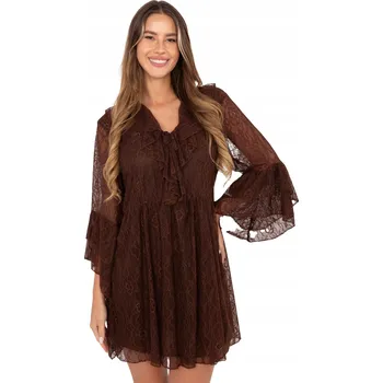 Dámské šaty Šaty Mini Dámské Rozšířené se Zvonovými Rukávy