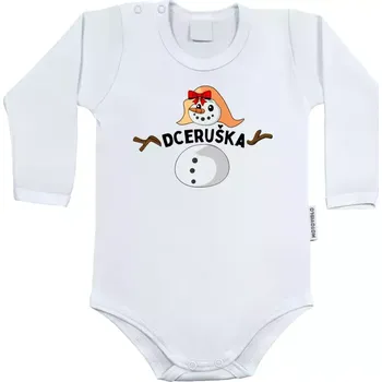 Kojenecký body Dětské body s dlouhým rukávem Sněhulák dceruška