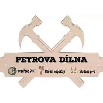 Domovní cedule Dřevěná cedulka Nejlepší dílna