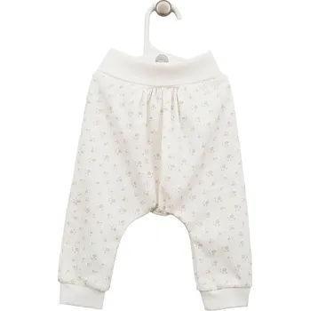 Kojenecké kalhoty harémky z bavlny s tlapkami Muffo Molly Miki bílé LORITA Velikost: 56