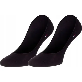 Y3194 Ponožky Kotníkové Ponožky Tommy Hilfiger Černé Bavlna 2Pack 2 Páry 35-38