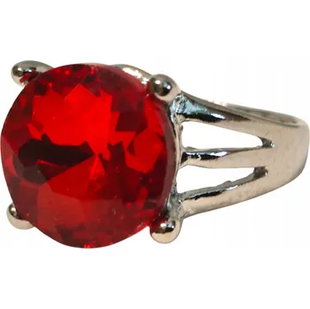 Prsten Stříbrný Prstýnek Velká Zirkon Kámen z Chirurgické Oceli Vintage