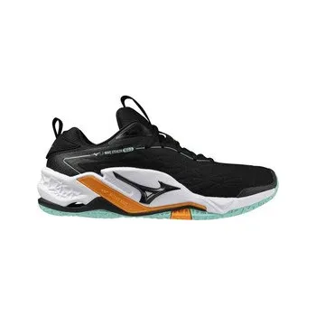 Pánská obuv Mizuno WAVE STEALTH NEO 2(U) X1GA240012 Sálová obuv Black / Tangelo / Ice Green, UK 5,5, EU 38,5, US 6,5, 24,5 cm