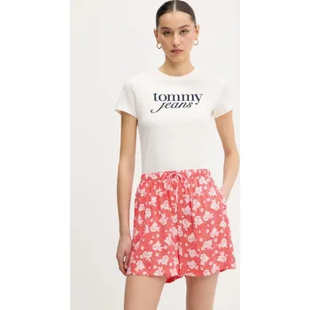 Pánské oblečení Bavlněné tričko Tommy Jeans DW0DW19447 béžová 01A, vel. M