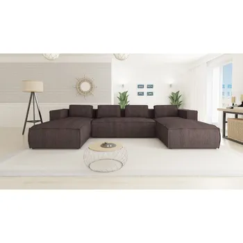 Sedací souprava Rohová sedací souprava do U CLOE U Barva: hnědá