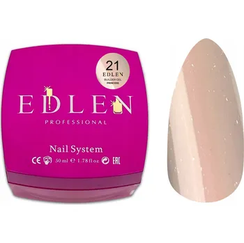 Lak na nehty EDLEN BUILDER GEL Princess 21 50 ml - Stavební gel na nehty.