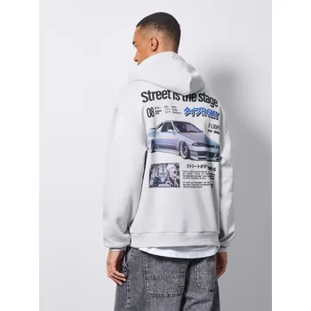 Pánská móda Mikina s&nbsp;potiskem - XL - House - světle šedá - 071GC-09X