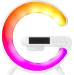 Aga RGB LED Lampa DS5108, bezdrátové nabíjení, bílá, USB, výška 15 cm STK19844