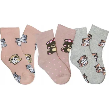 Dámské ponožky 31-34 Ponožky 3x FROTÉ bavlněné TEPLÉ zimní ponožky SF004 Noviti