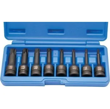Sada kovaných prodloužených hlavic 1/2"- (TORX) T30-T80