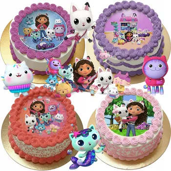 Obraz OPLATEK NA DORT GÁBININ KOUZELNÝ DOMEK OD 10 DO 21 CM + JMÉNO A 2 OBVODY DÁREK!