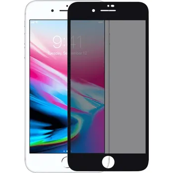 Ochranné tvrzené Anti-Spy sklo pro iPhone 7 / 8 / SE (2020/2022) - černé
