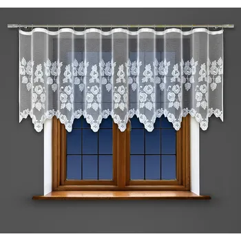 Záclona Dekorační žakárová záclona s řasící páskou AZALIA 90 bílá 300x90 cm MyBestHome