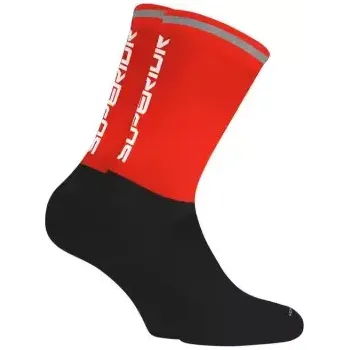 Pánské ponožky Dlouhé cyklistické ponožky Superior NEW/BLACK/RED/WHITE , velikost 39-42
