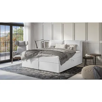 Postel Boxspring postel s úložným prostorem a matrací 180x200 Jake Barva: světle šedá