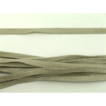 Textilní imitace broušené kůže - světle šedá - šířka 0,5 cm