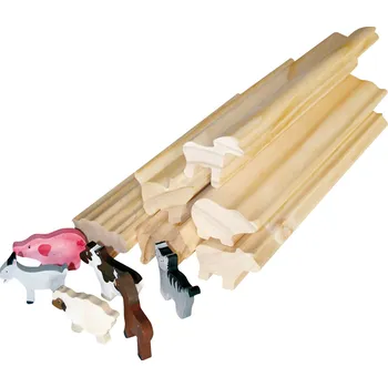 Dřevěná hračka EDUPLAY Domácí zvířátka dřevěné motivy sada 6 kusů