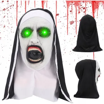 Pleťová maska Maska na obličej – MASKA JEPTIŠKA, latexová jeptiška, černá