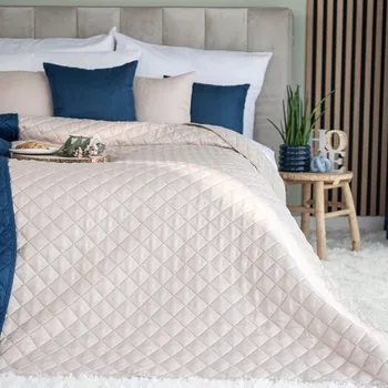 Prostěradlo Přehoz Markizeta polyester 170 cm x 210 cm béžový