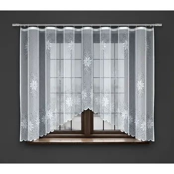 Záclona Dekorační žakárová záclona s řasící páskou ARELY 160 bílá 300x160 cm MyBestHome