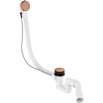 Sifon Omnires CGS odtokový komplet pro vanu s přepadem, broušená měď TK104-PLUS-3.77+64-SCPB