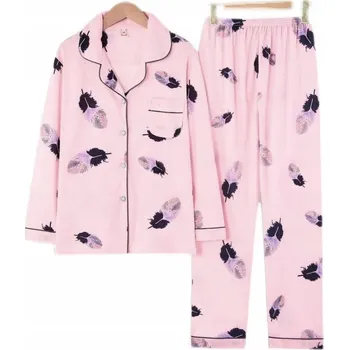 Dámské pyžamo Dámské ROZEPÍNACÍ pyžamo, KOMPLET košile a kalhoty do nemocnice, sanatoria, XL