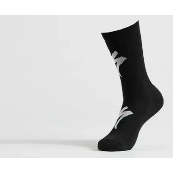 Pánské ponožky Ponožky Specialized Techno MTB Tall Logo Blk/Wht , velikost M