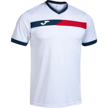 Pánské tričko Pánské tričko Joma Court Short Sleeve T-Shirt - white/red Bílý (XXL)