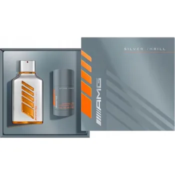 Pánský parfém Pánská dárek sada MERCEDES AMG SILVER THRILL deodorant 75g parfém 100ml