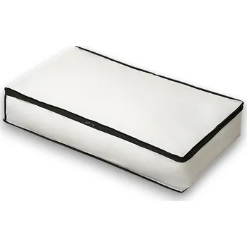 Úložný box Arte Regal Textilní úložný box na uschování oblečení a ložního prádla, WHITE KIPIT, 105x45x15, bílý
